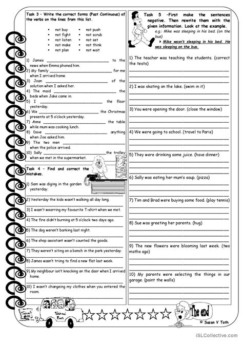 Past Continuous Tense Negative Sente English Esl Worksheets Pdf And Doc