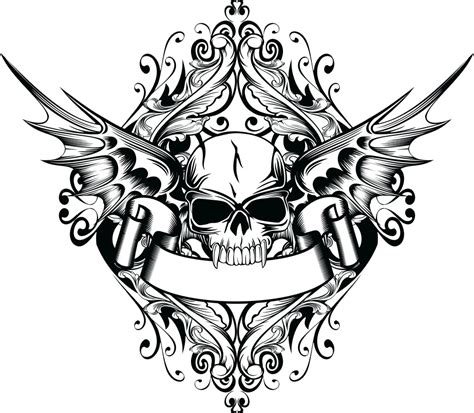 Wall Decal Sticker Skull Tattoo Png Download 1000873 Free