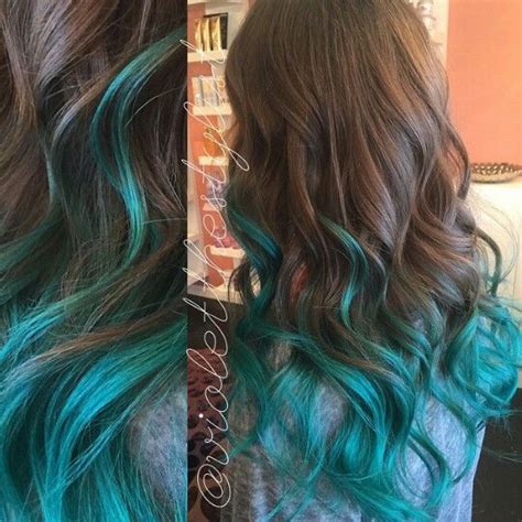 Teal Ombre Hair Ombre Hair And Ombre On Pinterest