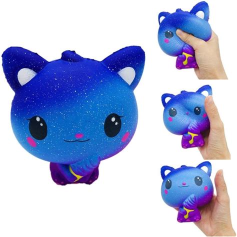 Quqoola Stress Relief Toys Colourful Galaxy Cat Scented