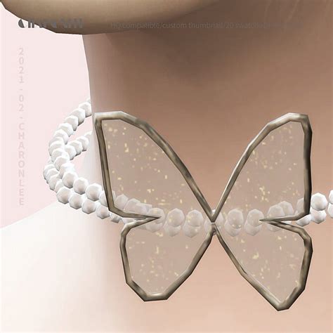 Butterfly Pearl Chain Choker At Charonlee Sims 4 Updates