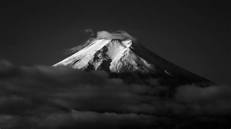 Digital Art Minimalism Nature Landscape Mount Fuji Japan Snowy