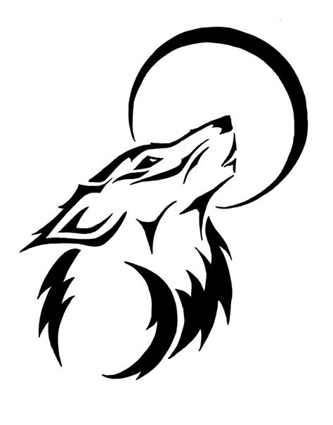 Using a lead pencil, outline the wolf's figure including mouth, ears, back, tail, abdomen, legs, and neck. Howling Tribal Wolf - ClipArt Best - ClipArt Best