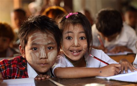 Myanmar Burma Students In A Monastic School In Mandalay Flickr