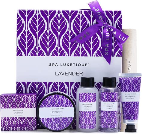 spa luxetique spa t set women t sets 6pcs lavender bath sets travel pamper box with