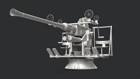 Bofors 40mm Anti Aircraft Gun 3d Model Cgtrader