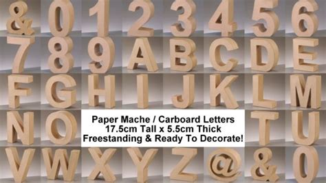 3d Letters Paper Mache Signs Papp Art Letters Numbers Symbols 175cm X