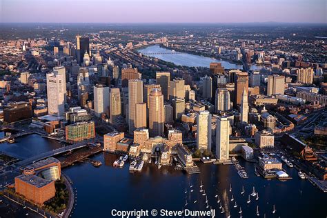 Boston Aerial View With Harbor Steve Dunwell Photography Boston