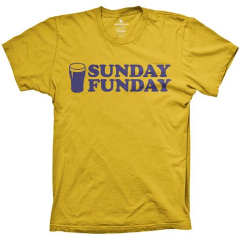 Sunday Funday T Shirt Funny Beer Football Shirts