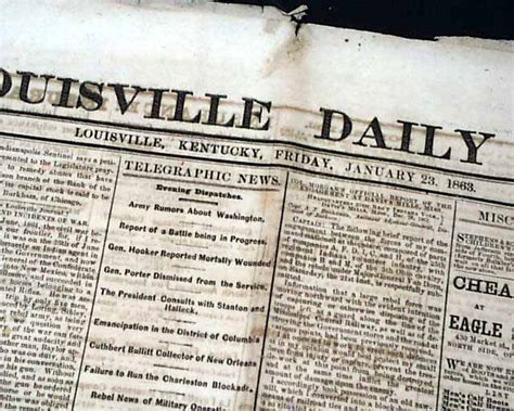 Civil War News From Louisville Kentucky