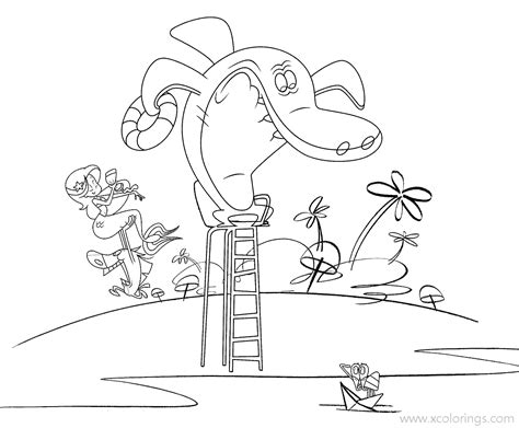 Zig And Sharko Coloring Pages Playing Water