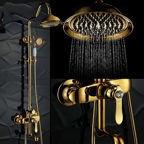 Juno Best European Gold Ceramic Diamond Bathroom Shower With Handheld