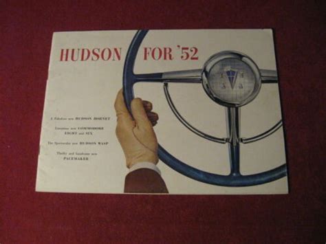 1952 Hudson Large Prestige Sales Brochure Booklet Book Original Old