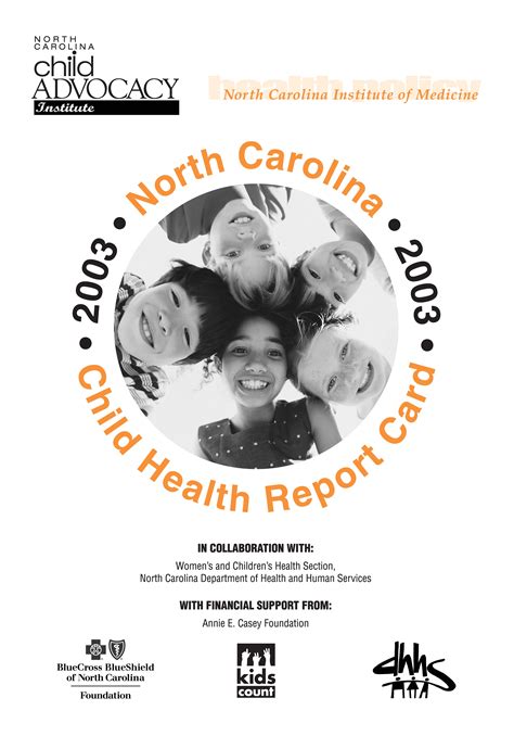 Maybe you would like to learn more about one of these? 2003 North Carolina Child Health Report Card - NCIOM