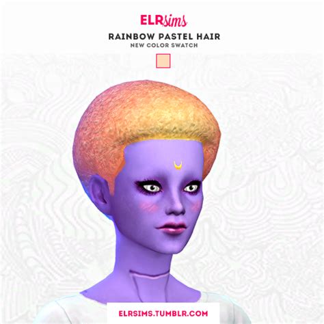 My Sims 4 Blog Rainbow Pastel Hair For Females By Elrsims
