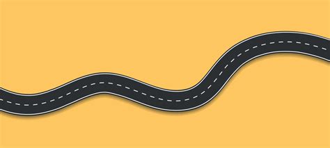 Top View On Road Map Curve Highway Roadway Vector Infographic