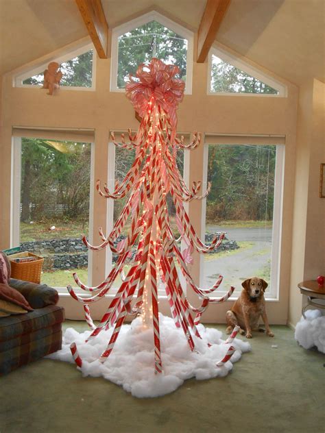 Hand Crafted Candy Cane Christmas Tree Christmas Ideas Pinterest