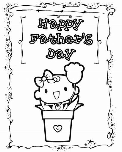 Coloring Fathers Father Happy Pages Printable Daughter