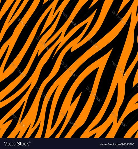 Seamless Pattern With Tiger Stripes Royalty Free Vector