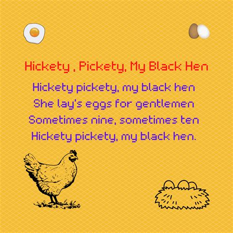 Hickety Pickety My Black Hen Lyrics Origins And Video