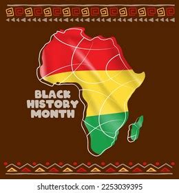 Black History Month Celebration African Nation Stock Vector Royalty