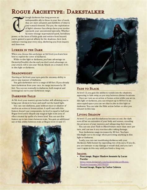 Pin By Chad On Character Creation Rogue Archetypes Rogue Dnd