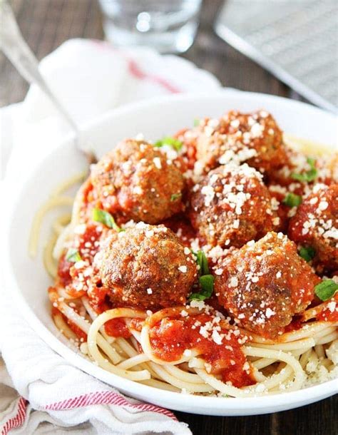 This one comes together in about 15 minutes and is the perfect accompaniment to the big garlicky meatballs. Spaghetti and Meatballs Recipe