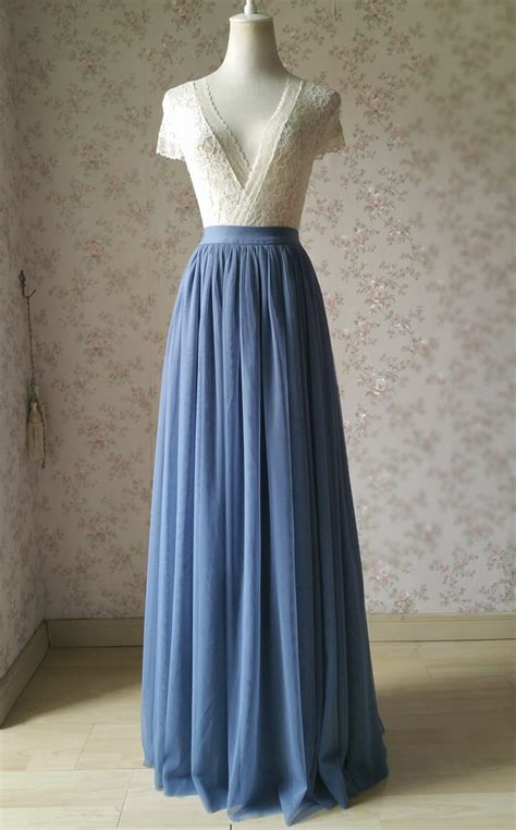 Wedding dresses, bridesmaid dresses, bridal gowns in boston ma. Dusty Blue Two Piece Bridesmaid Dresses Long Tulle Skirt ...