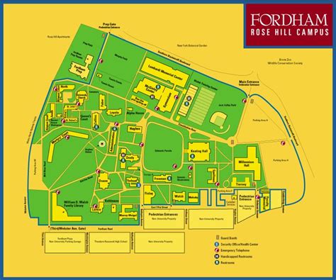 Rose Hill Campus Map Fordham University Campus Map Rose Hill