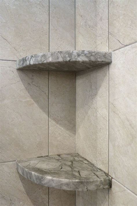 White Fantasy Granite Corner Shelves Are Easy To Integrate Into Your