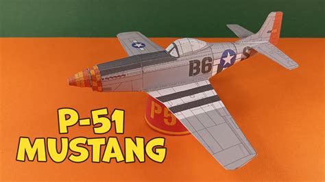 North American P 51 Mustang Paper Model How To Make A Paper Airplane