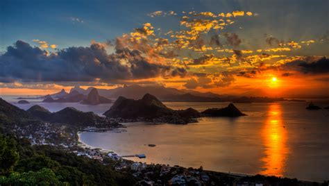 Rio At Sunset Sunset At Rio De Janeiro View From Niteroi Flickr
