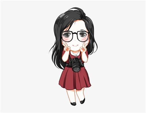 Anime Chibi Girl With Glasses