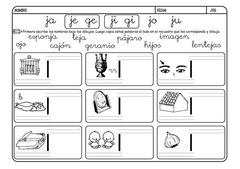 Recursos Para El Aula Lectoescritura Con La Letra J