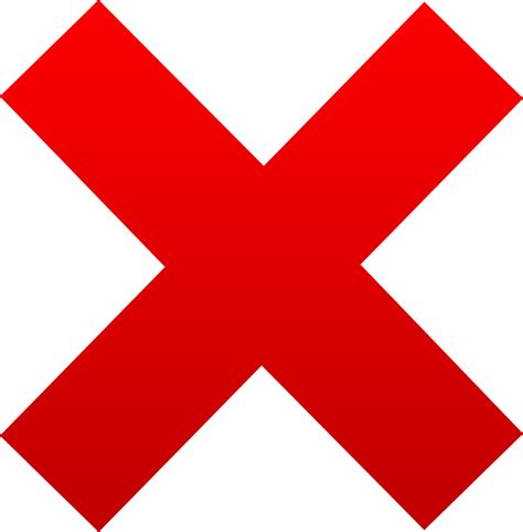 Simple Red X Mark Free Clip Art