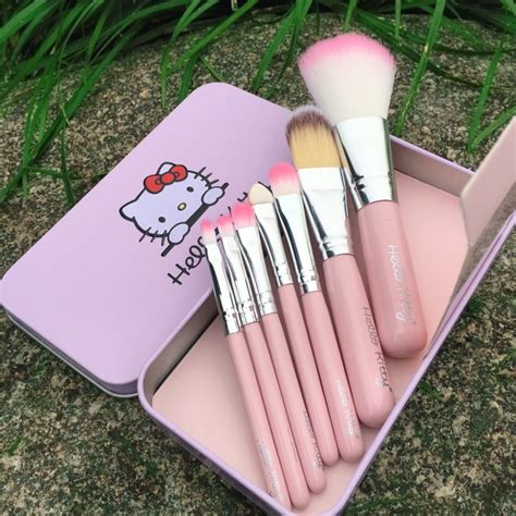 7pcs Hello Kitty Makeup Brush Set More Beauty And Makeup Free Delivery