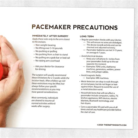 Pacemaker Precautions Adult And Pediatric Printable Resources For