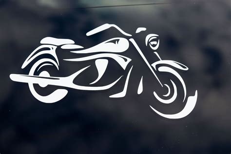 Motorcycle Car Decal Car Decals Motorcycle Decals Motorcycle Drawing