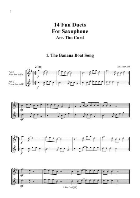 14 Fun Duets For Alto And Tenor Saxophone Sheet Music Pdf Download