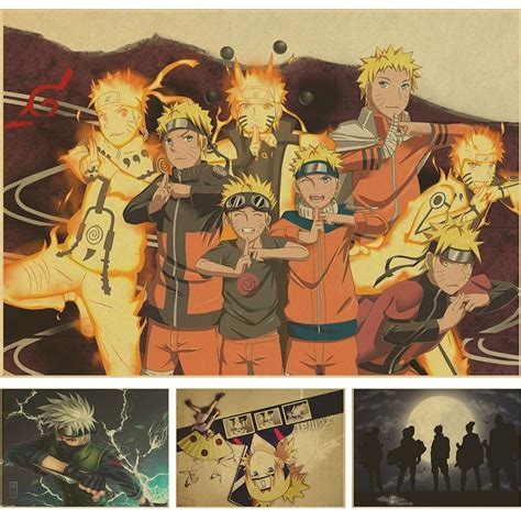 Vintage Naruto Themed Wall Posters Naruto Merchandise And Best Anime