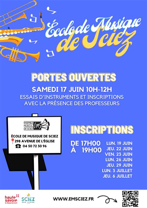 Juin 2023 Concerts Portes Ouvertes Inscriptions à Lécole De Musique Ensemble Musical De Sciez