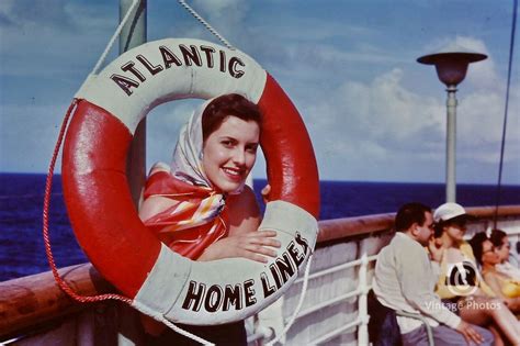 1950s atlantic homes lines model in life ring vintage photos