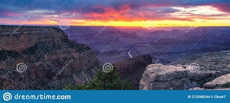 Sunset At Hopi Point On The Rim Trail At The South Rim Of Grand Canyon