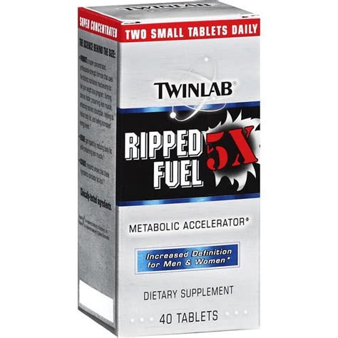 Twinlab Fuel Ripped Fuel Extreme 5x Metabolism Booster Weight Loss 40