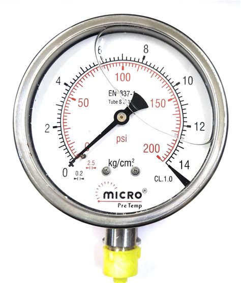 Buy Pressure Gauge Bottom Connection Pressure Meter Hydraulic