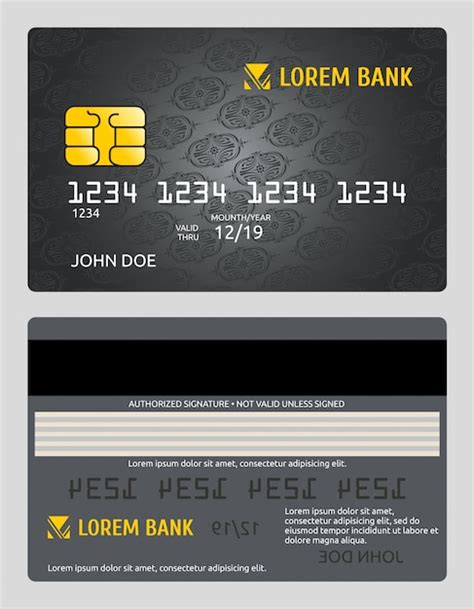 Premium Vector Commercial Bank Credit Card Template