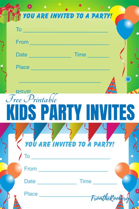 Free Printable Kids Birthday Invitations Printable World Holiday