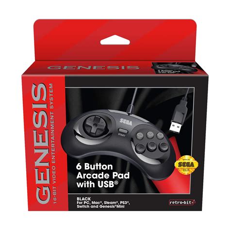 Mua Retro Bit Official Sega Genesis Usb Controller 6 Button Arcade Pad