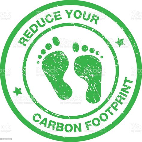 Reduce Your Carbon Footprint Stock Vector Art & More Images of Badge 