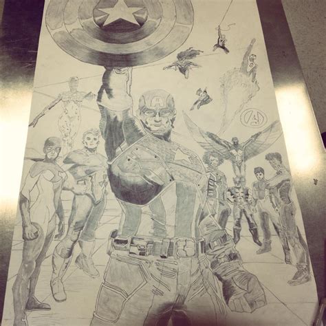 Pencil Drawing Avengers Bestpencildrawing
